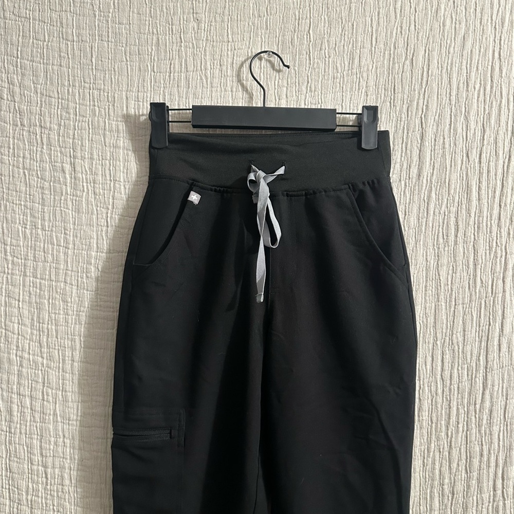 Figs Black Track Pants